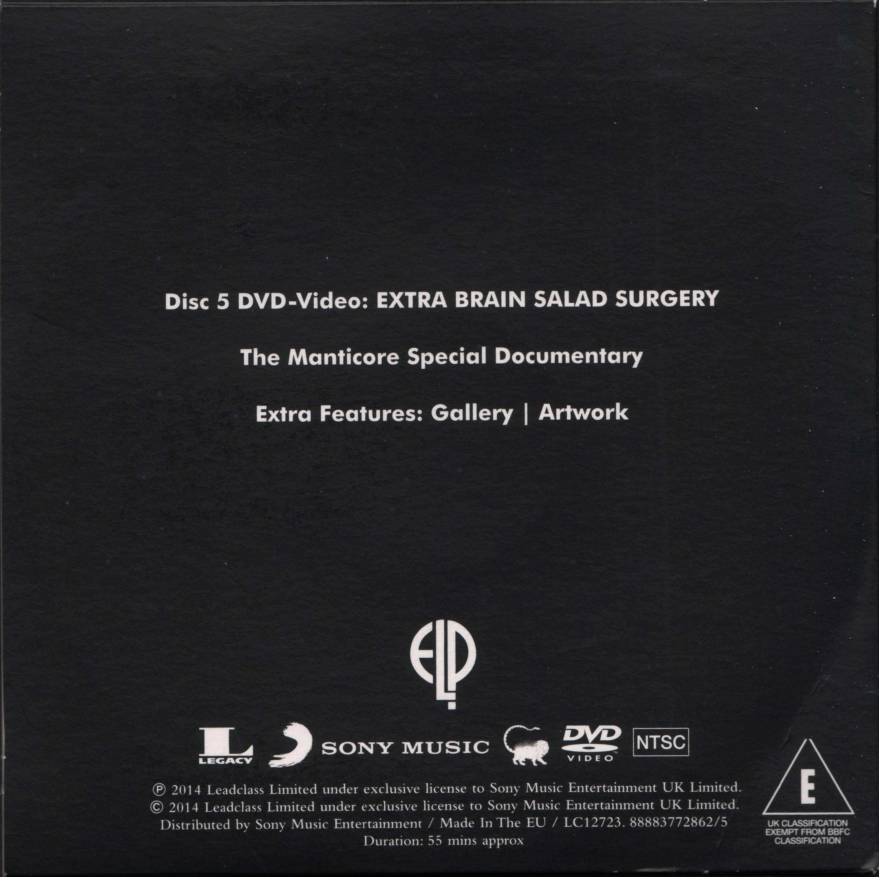 Emerson, Lake and Palmer Brian Salad Surgery deluxe edition [dvd ak]